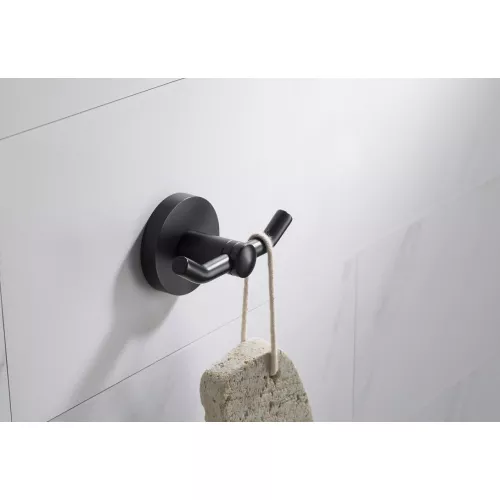 Крючок двойной Timo Saona 13012, Выбрать цвет: Черный, изображение 2