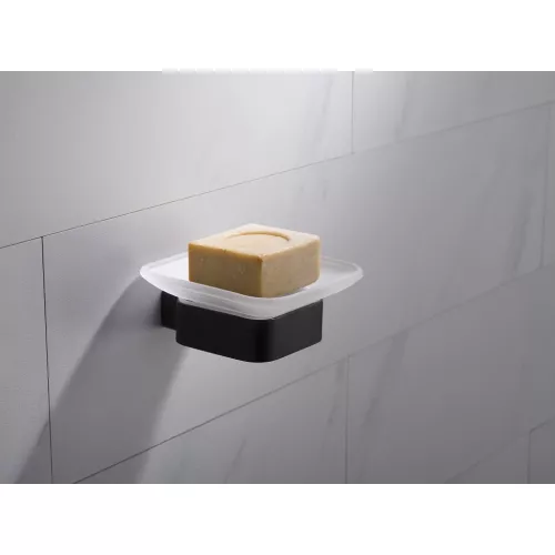 Мыльница со стеклом Timo Selene, Выбрать цвет: Черный, изображение 2