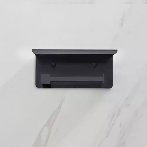 Бумагодержатель с полкой для телефона Timo Selene, Выбрать цвет: Черный, изображение 4