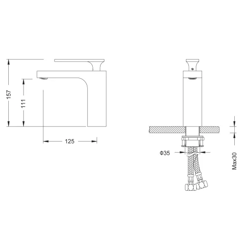 Смеситель для раковины Timo Torne 4361/17F, Выбрать цвет: Золото, изображение 2