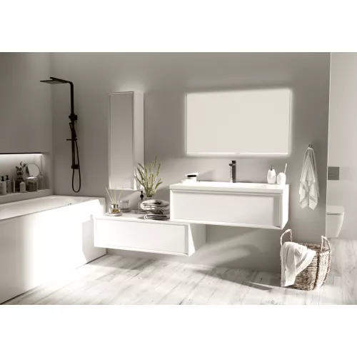 Тумба подвесная нижняя 1 Marka  Milacco, Выбрать цвет: Белый, изображение 2