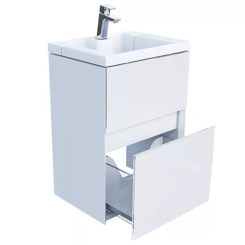 Тумба подвесная с раковиной  1Marka  Bumble 1 ящик, Выбрать размер: 40, изображение 2