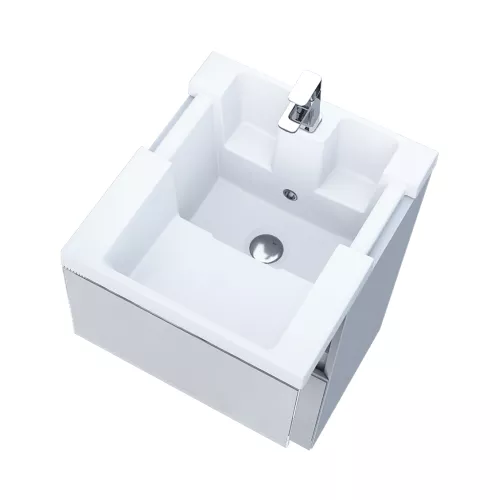 Тумба подвесная с раковиной  1Marka  Bumble 1 ящик, Выбрать размер: 40, изображение 3