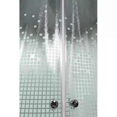 DTO Душевая кабина L920 , с рисунком , хром, 120*80, Ориентация: правая, Комплектация: стандартная, изображение 6