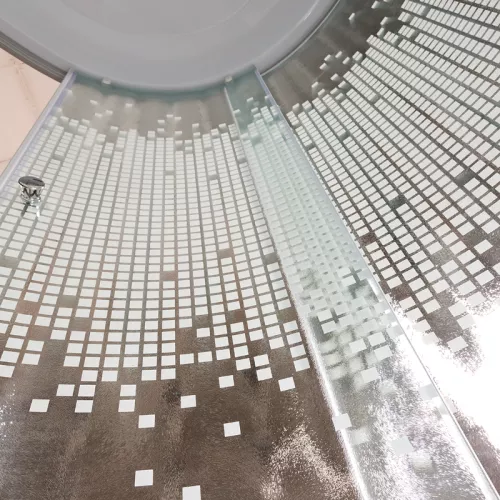 DTO Душевая кабина L920 , с рисунком , хром, 120*80, Ориентация: правая, Комплектация: стандартная, изображение 8