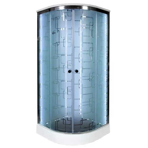 DTO  Душевая кабина EM1510 EM1580, Выбрать размер: 100х100, Комплектация: LED подсветка, изображение 2