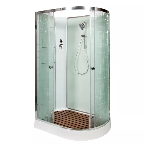 DTO Душевая кабина EM1511/ EM1512  L/R, Выбрать размер: 80х120, Ориентация: левая, Комплектация: без крыши
