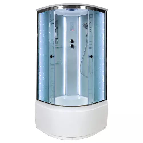 DTO Душевая кабина EM4510 EM4590, Выбрать размер: 100х100, Комплектация: LED подсветка