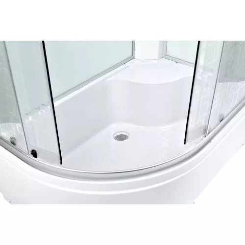 DTO Душевая кабина EM4512, Цвет стекла: с рисунком, Выбрать размер: 80х120, Ориентация: левая, Комплектация: без крыши, LED, гидромассаж, изображение 5