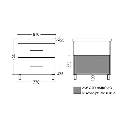 Тумба напольная СанТа Венера 80, Выбрать цвет: Дуб адриатика, изображение 4