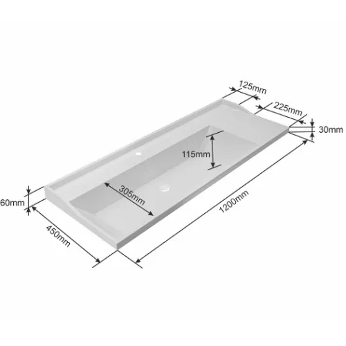 Умывальник на мебель Санта Сириус 120, изображение 2