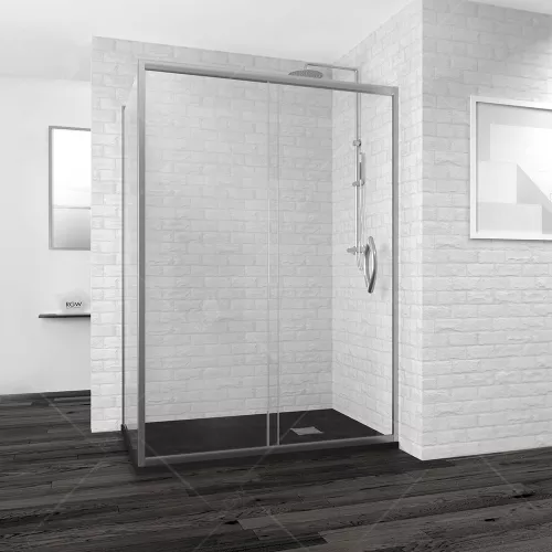Душевой уголок RGW PA-76 (PA-016 + Z-050-2), Цвет стекла: прозрачное, Цвет профиля: Хром, Выбрать размер: 1200x800, изображение 2
