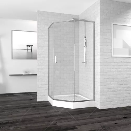 Душевой уголок RGW PA-86, Цвет стекла: прозрачное, Цвет профиля: Хром, Выбрать размер: 900x900, изображение 2