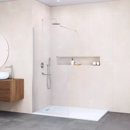 Перегородка для душа RGW WA-010 прозрачное/хром, Цвет стекла: прозрачное, Цвет профиля: Хром, Выбрать размер: 70