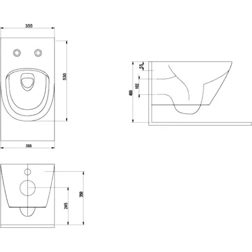 Унитаз подвесной beWash Bogen с сиденьем микролифт латте (бежевый), Выбрать цвет: Бежевый, изображение 3