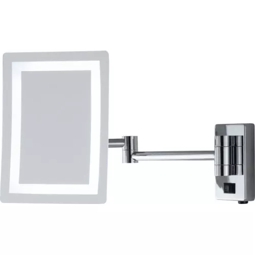 Аксессуары/Комплектующие: Sanibano  настенное прямоугольн. зеркало (3x) с LED подсветкой (с проводом и вилкой)   хром 1 в магазине Акватория