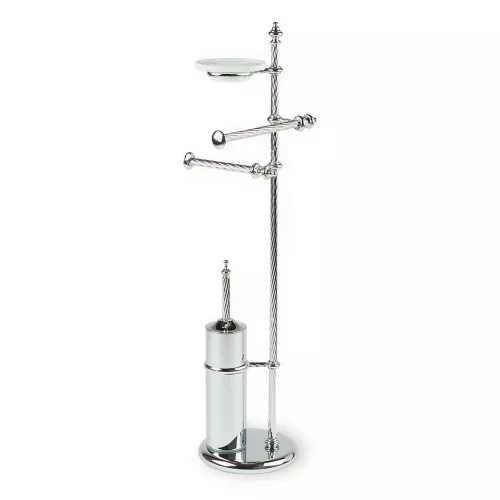 Stil Haus Giunone  cтойка: мыльница + полотенцедержатель + бумаг + ерш   золото