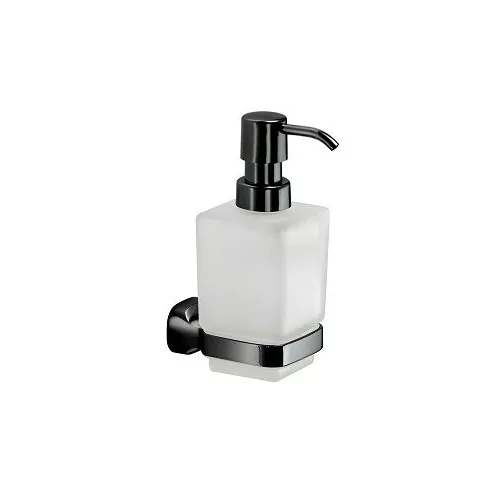 Gedy G-Stelvio  настенный стеклянный дозатор с пластиковой помпой ,черный матовый