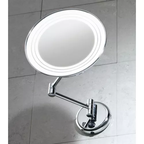 Аксессуары: Gedy  G-Gerard  настенное косметическое зеркало с 2-х кратным увеличением и подсветкой   хром 1 в магазине Акватория