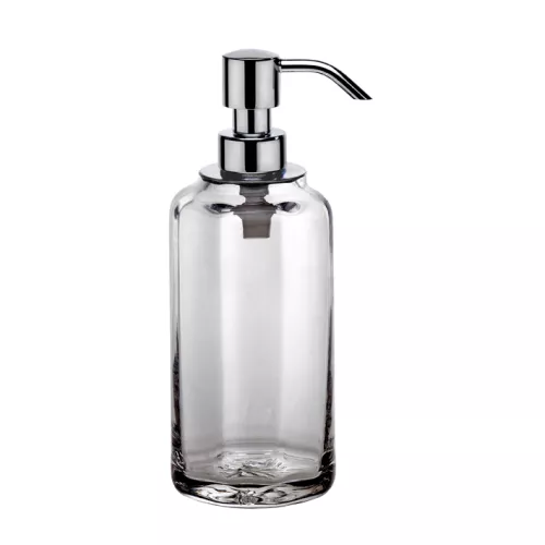 Surya Crystal  дозатор высокий с помпой V6   хром - стекло с эффектом волны