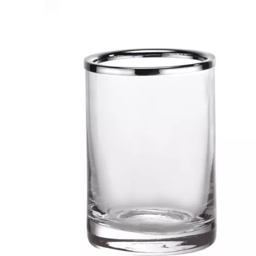 Аксессуары: Surya Crystal  стакан   хром - прозрачное стекло 1 в магазине Акватория