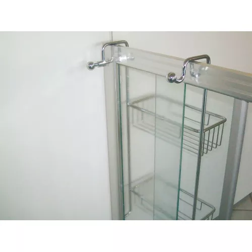 Stil Haus  решётка 2-х уровневая для душевого стекла + крючок   хром, изображение 2