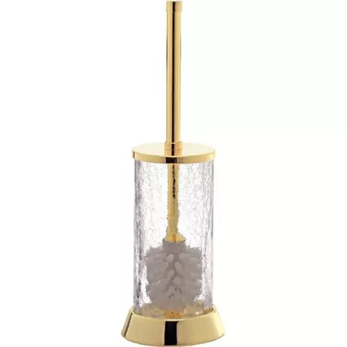 Surya Crystal  напольный ерш с крышкой на металлич. основании   хром - эффект битого стекла