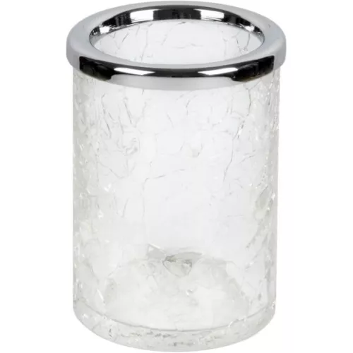 Surya Crystal  стакан   хром - эффект битого стекла