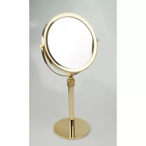 Аксессуары: Surya Metall  настольное круглое увеличительное поворотное зеркало с круглым осн.   золото     1 в магазине Акватория