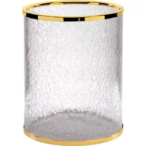 Аксессуары: Surya Crystal  мусорное ведро без крышки   хром - стекло с эффектом волны     1 в магазине Акватория
