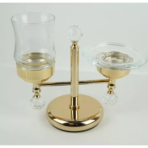 Stil Haus Smart Light  настольная мыльница + стакан   золото