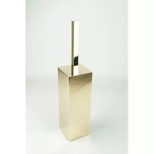 Surya Metall  квадратный напольный ерш с крышкой   золото