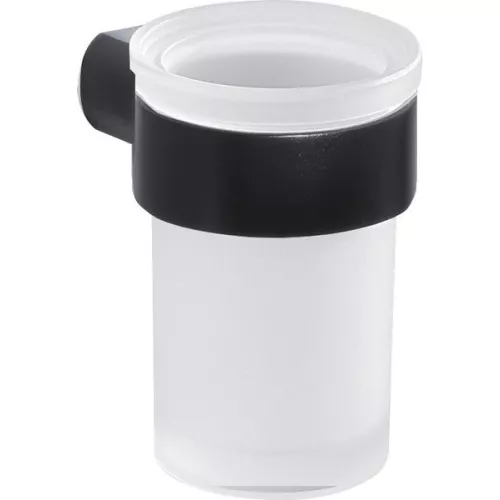 Gedy G-Pirenei  настенный стеклянный стакан, черный матовый