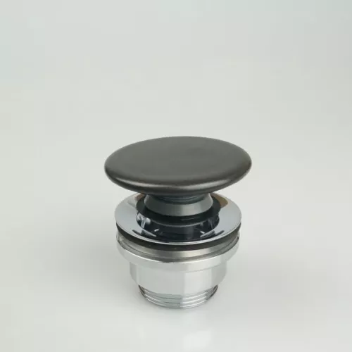Санфаянс: White Ceramic донный клапан с керамической накладкой  черный матовый 1 в магазине Акватория