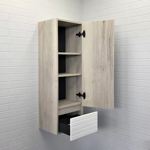 COMFORTY. Шкаф-колонна "Страсбург-35" дуб дымчатый, изображение 2