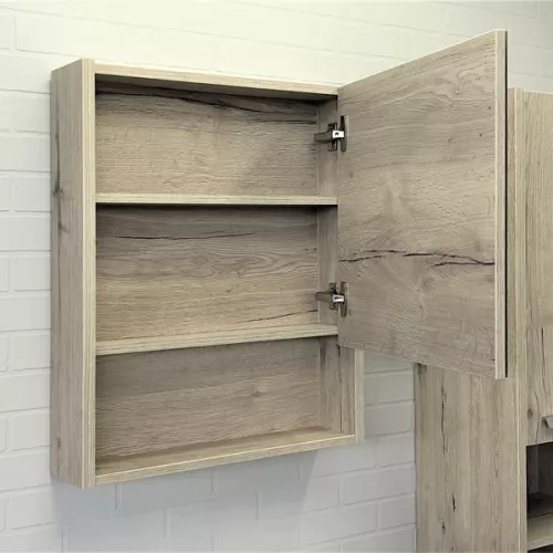 Зеркало-шкаф Comforty Марио, Выбрать размер: 60, Выбрать цвет: Дуб дымчатый, изображение 3