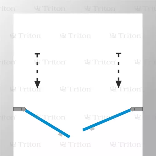 Душевая дверь в нишу Triton Дабл  стекло прозрачное, распашная, Выбрать размер: 90, изображение 5