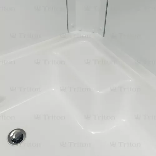 Душевое ограждение  Triton КОРАЛЛ  R/L  120х80 ( В- средний поддон), Цвет профиля: Белый, Тип поддона: Средний, Ориентация: левая, изображение 5