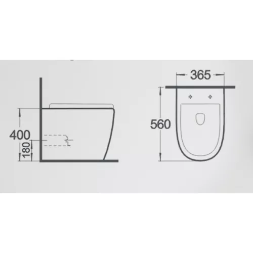 Приставной безободковый унитаз микролифт дюропласт Gid TRS-269BM, изображение 10