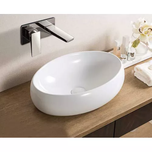 Накладная белая раковина для ванной Gid N9030b, Выбрать цвет: Белый, изображение 6