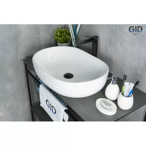 Накладная белая раковина для ванной Gid N9026a, Выбрать цвет: Белый, изображение 3