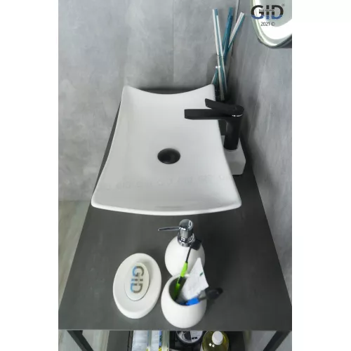 Накладная белая раковина для ванной Gid N9176, изображение 3