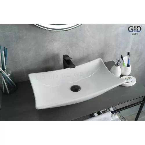 Санфаянс: Накладная белая раковина для ванной Gid N9176 1 в магазине Акватория