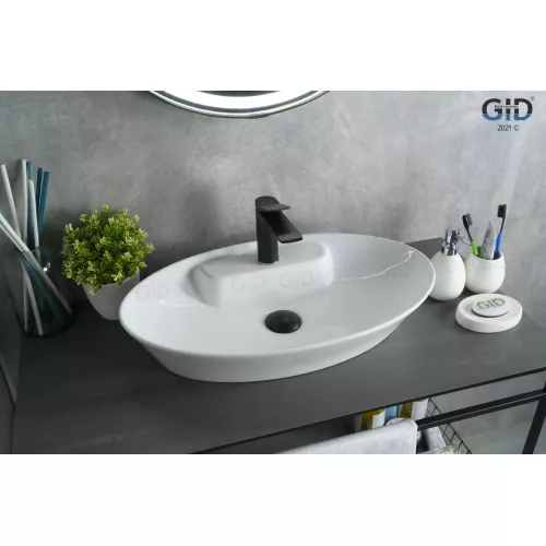 Накладная белая раковина для ванной Gid N9398