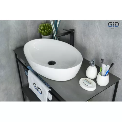 Накладная белая раковина для ванной Gid N9433, изображение 4