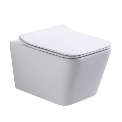 Безободковый подвесной унитаз микролифт дюропласт Gid Tr2144