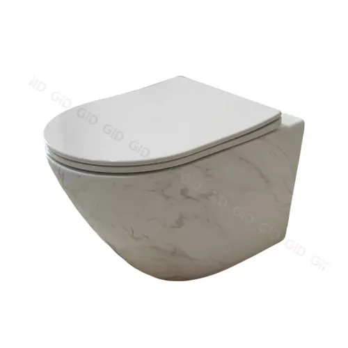 Безободковый подвесной унитаз микролифт дюропласт Gid Ws2198, изображение 10