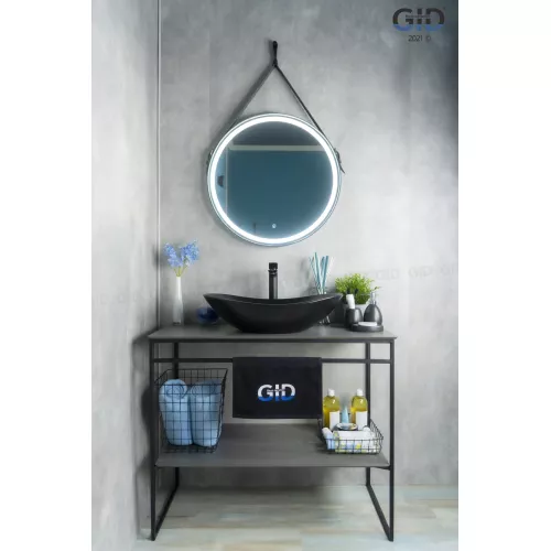 Накладная овальная раковина для ванной Gid Bm9811, Выбрать цвет: Черный матовый, изображение 2