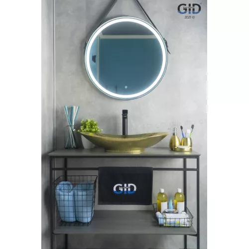 Накладная овальная раковина для ванной Gid Gd9811, Выбрать цвет: Золото, изображение 2