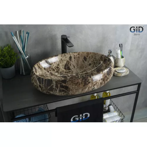 Санфаянс: Накладная раковина для ванной под камень Gid Mnc168 1 в магазине Акватория